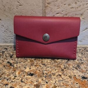 Red Leather Card Holder